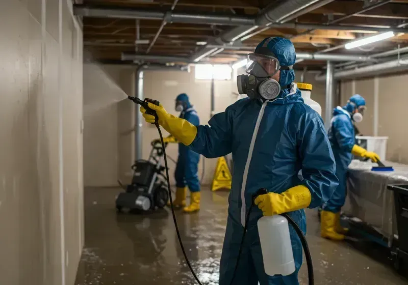 Basement Sanitization and Antimicrobial Treatment process in Little Falls, NY